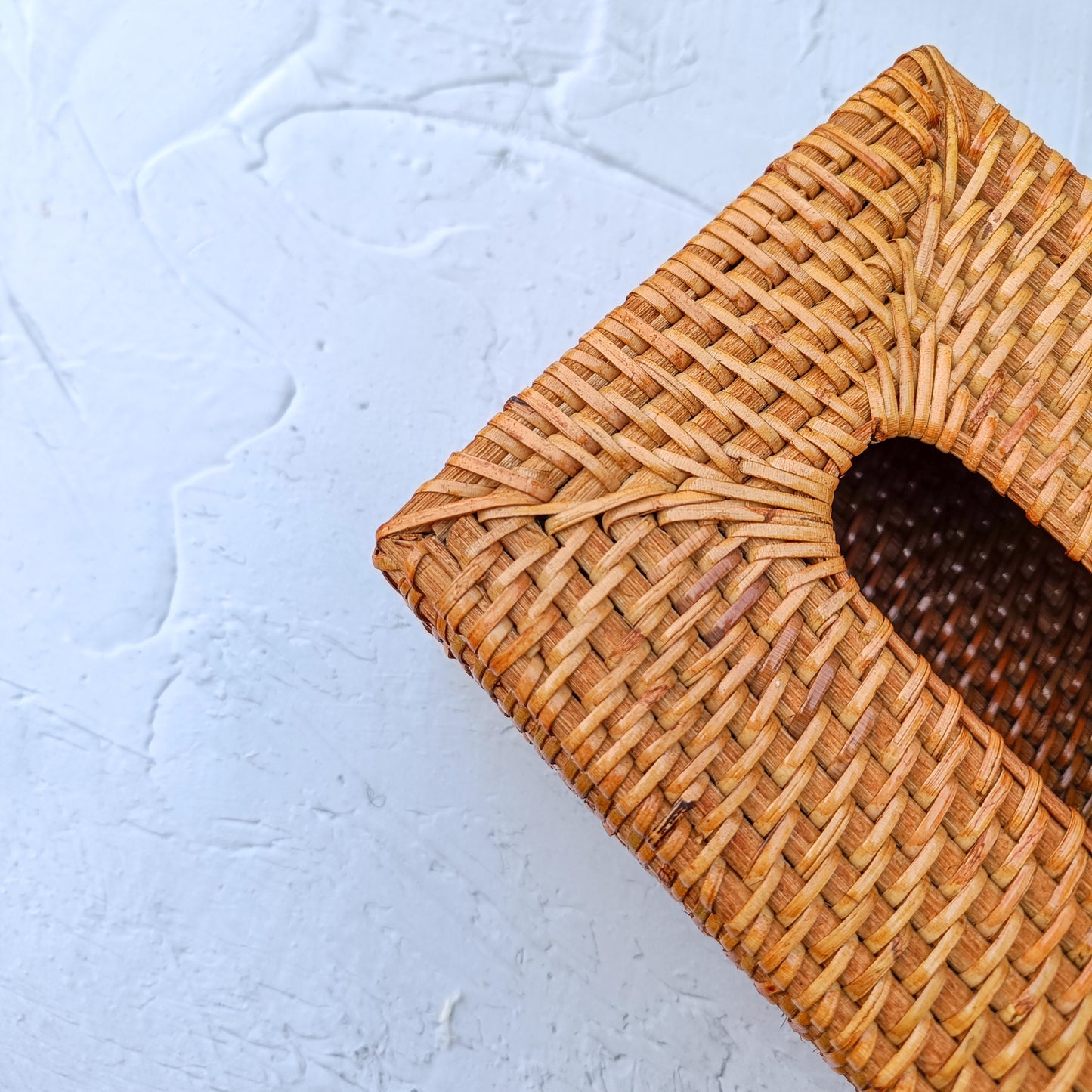 Handmade Rattan Tissue Box Cover