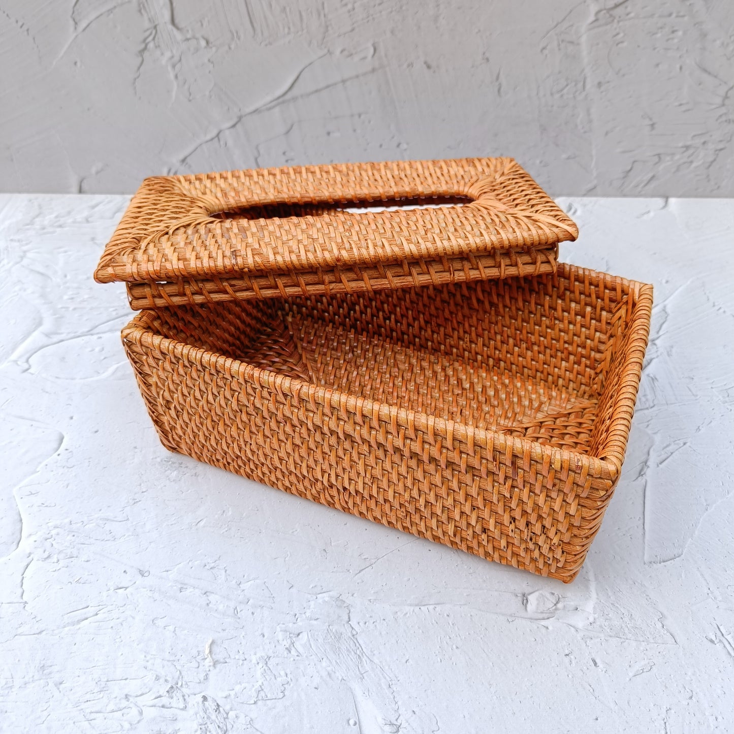 Handmade Rattan Tissue Box Cover