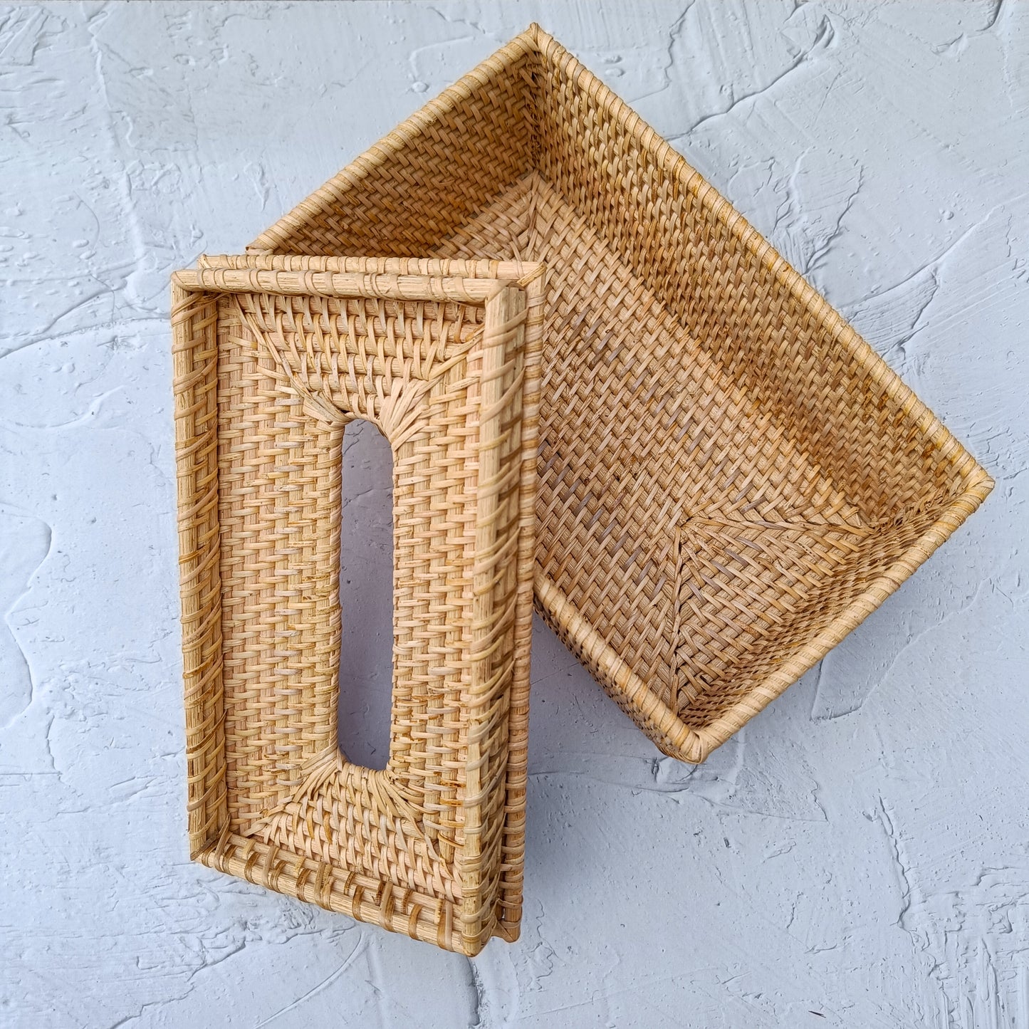 Handmade Rattan Tissue Box Cover