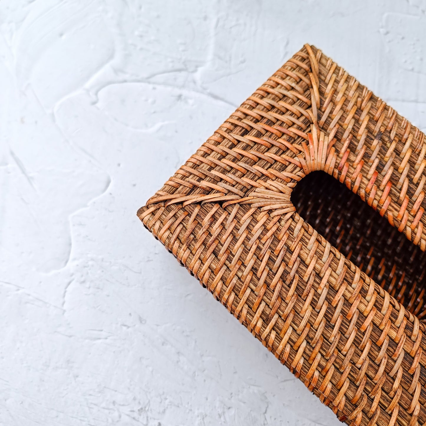 Handmade Rattan Tissue Box Cover