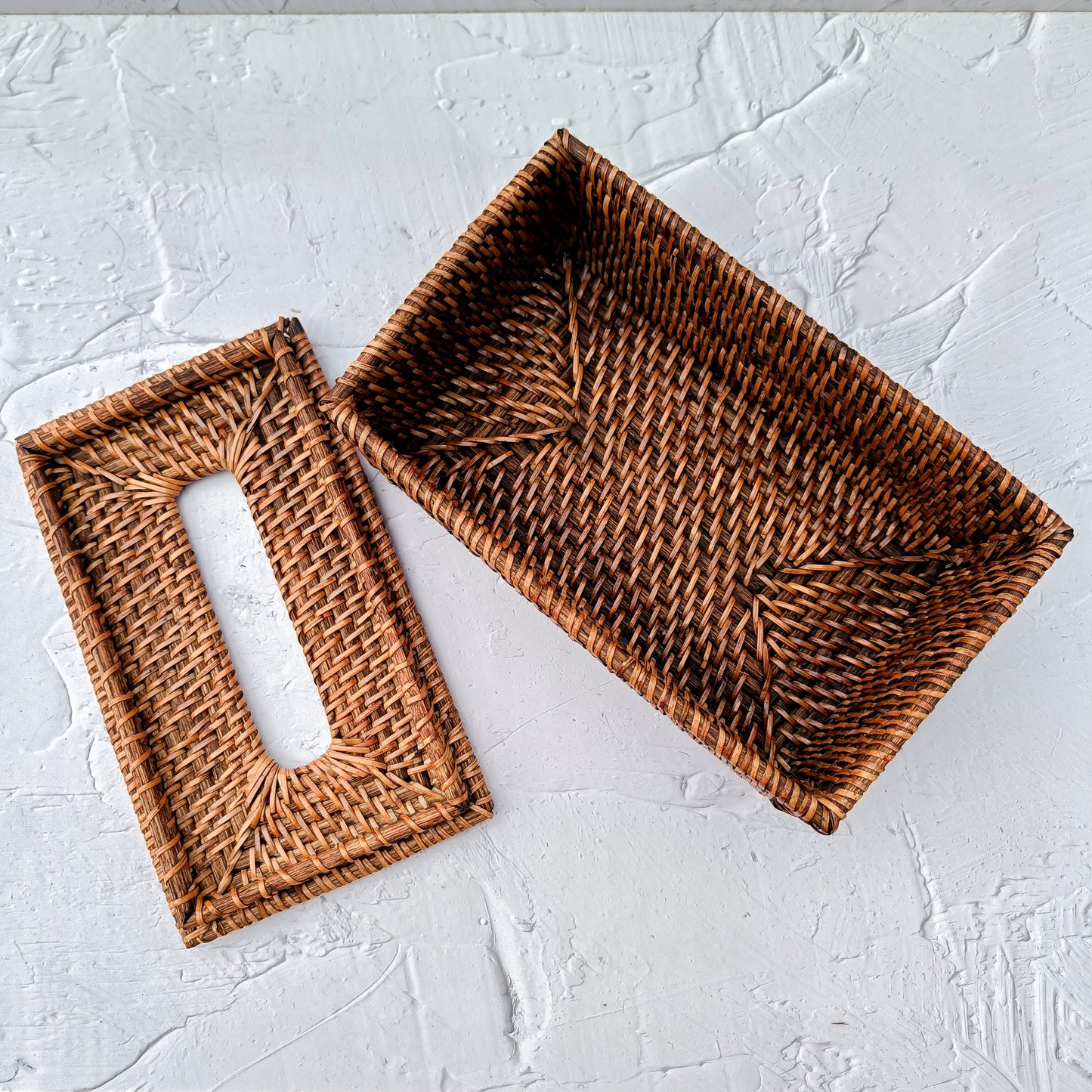 Handmade Rattan Tissue Box Cover