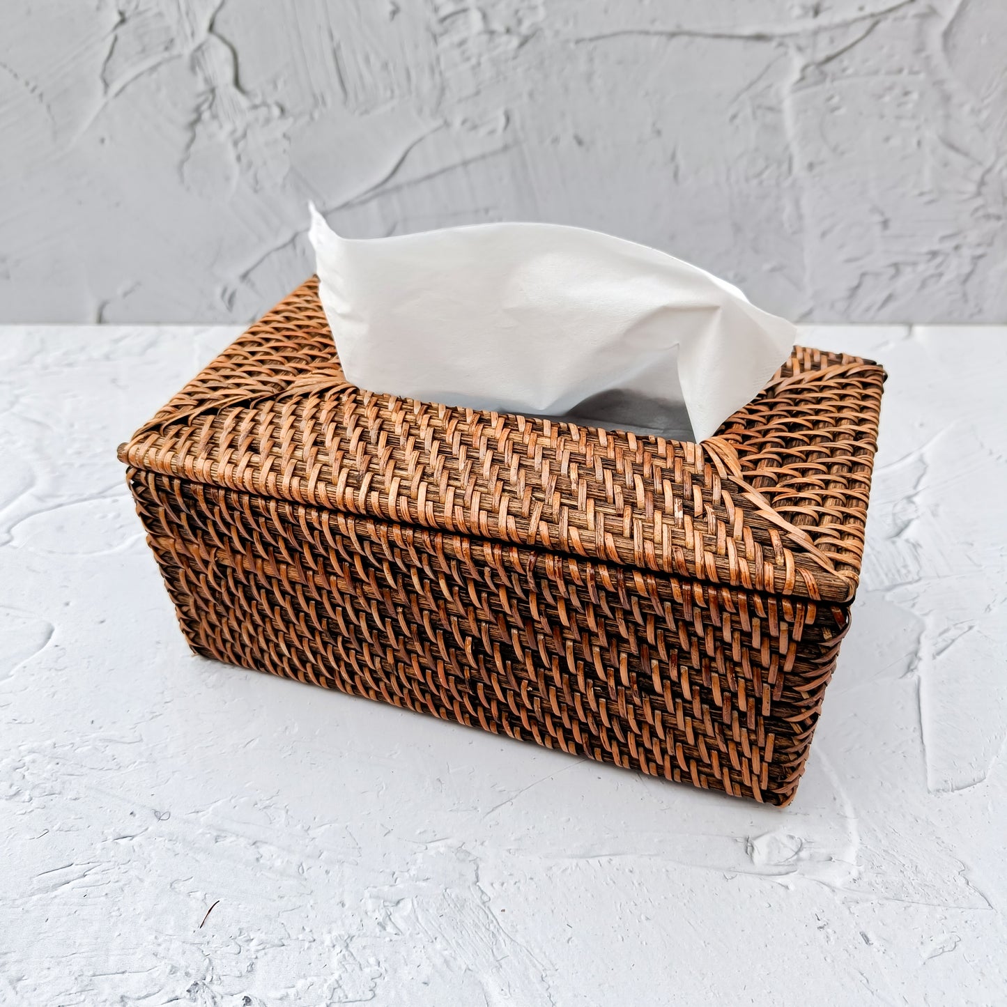 Handmade Rattan Tissue Box Cover