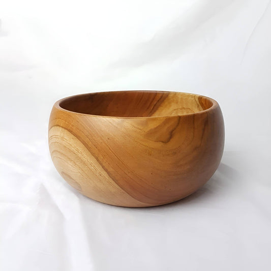 Wooden Bowl, Teak Wood Salad Bowl, Ramen Bowl, Dining Room Table Centerpieces